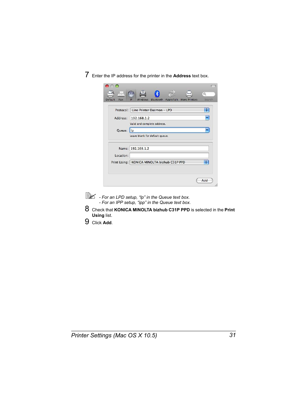 Konica Minolta bizhub C31P User Manual | Page 49 / 382