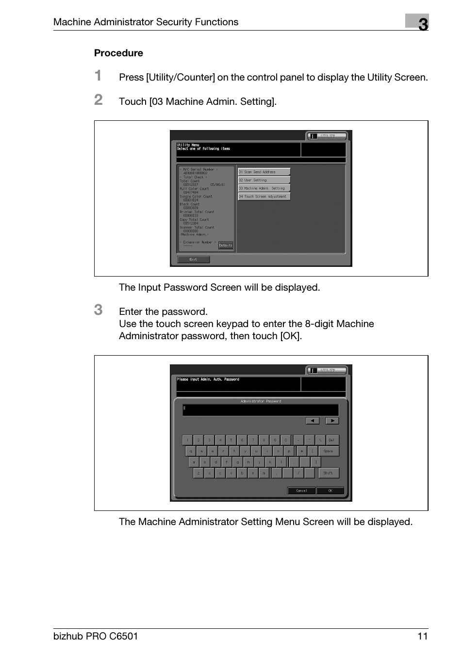 Procedure | Konica Minolta bizhub PRO C6501 User Manual | Page 19 / 32
