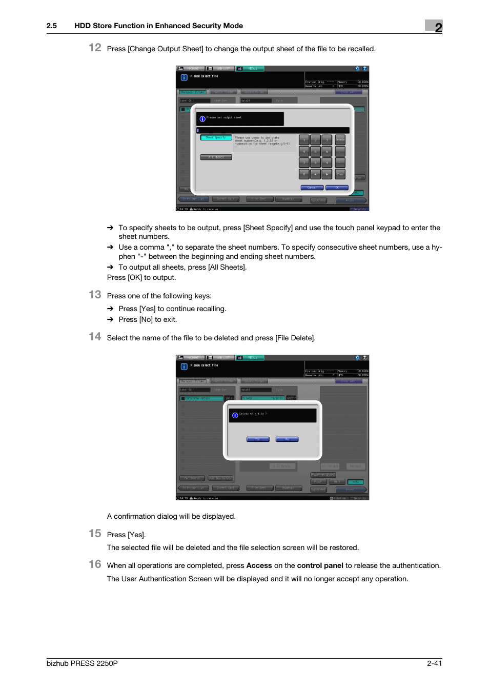 Konica Minolta bizhub PRESS 2250P User Manual | Page 48 / 57