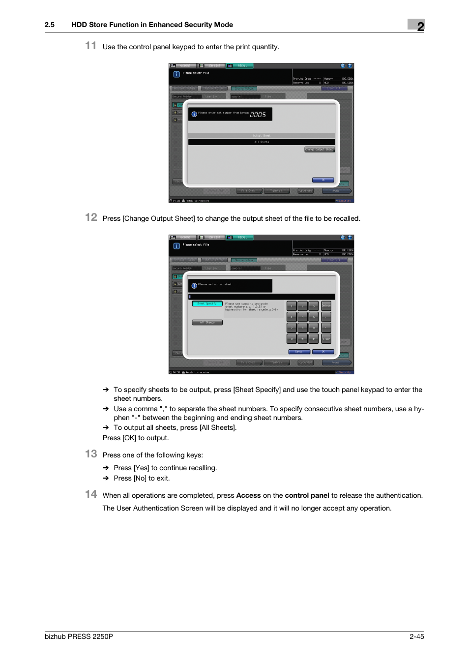 Konica Minolta bizhub PRESS 2250P User Manual | Page 52 / 57