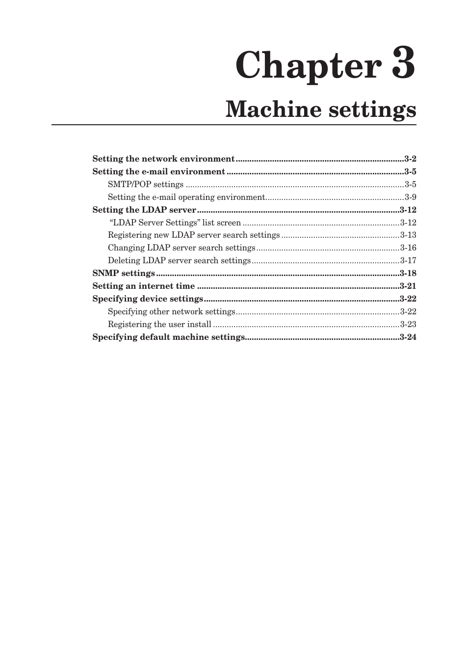 Chapter 3, Machine settings, Chapter 3 machine settings | Chapter | Konica Minolta bizhub 25e User Manual | Page 58 / 140