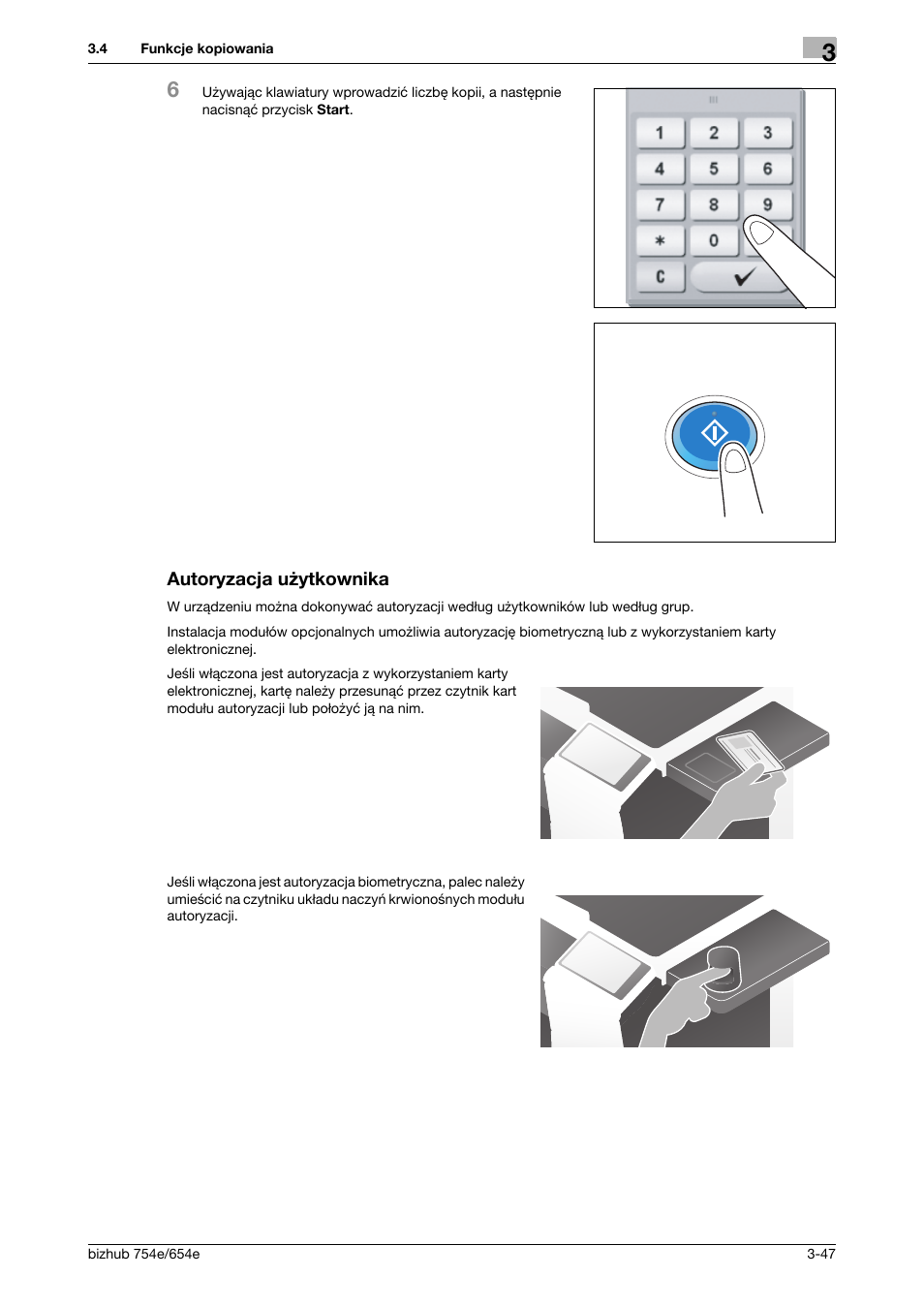 Autoryzacja użytkownika | Konica Minolta bizhub 754e User Manual | Page 119 / 170