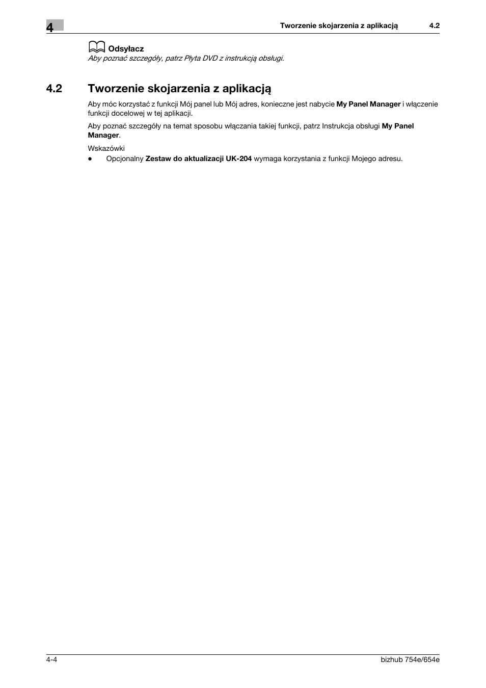 2 tworzenie skojarzenia z aplikacją, Tworzenie skojarzenia z aplikacją -4 | Konica Minolta bizhub 754e User Manual | Page 146 / 170