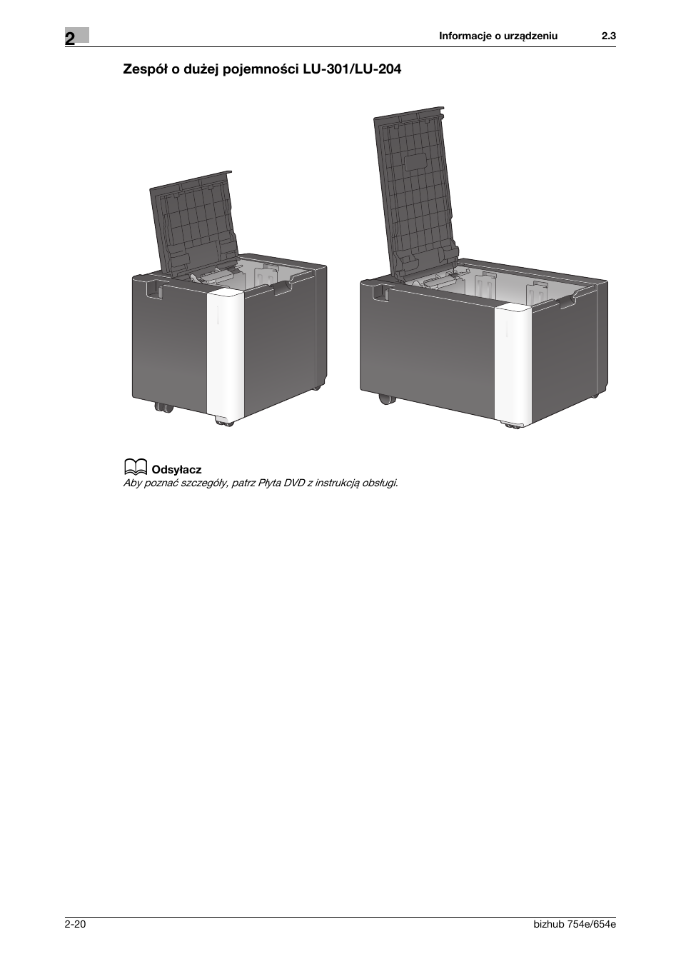 Zespół o dużej pojemności lu-301/lu-204 | Konica Minolta bizhub 754e User Manual | Page 50 / 170