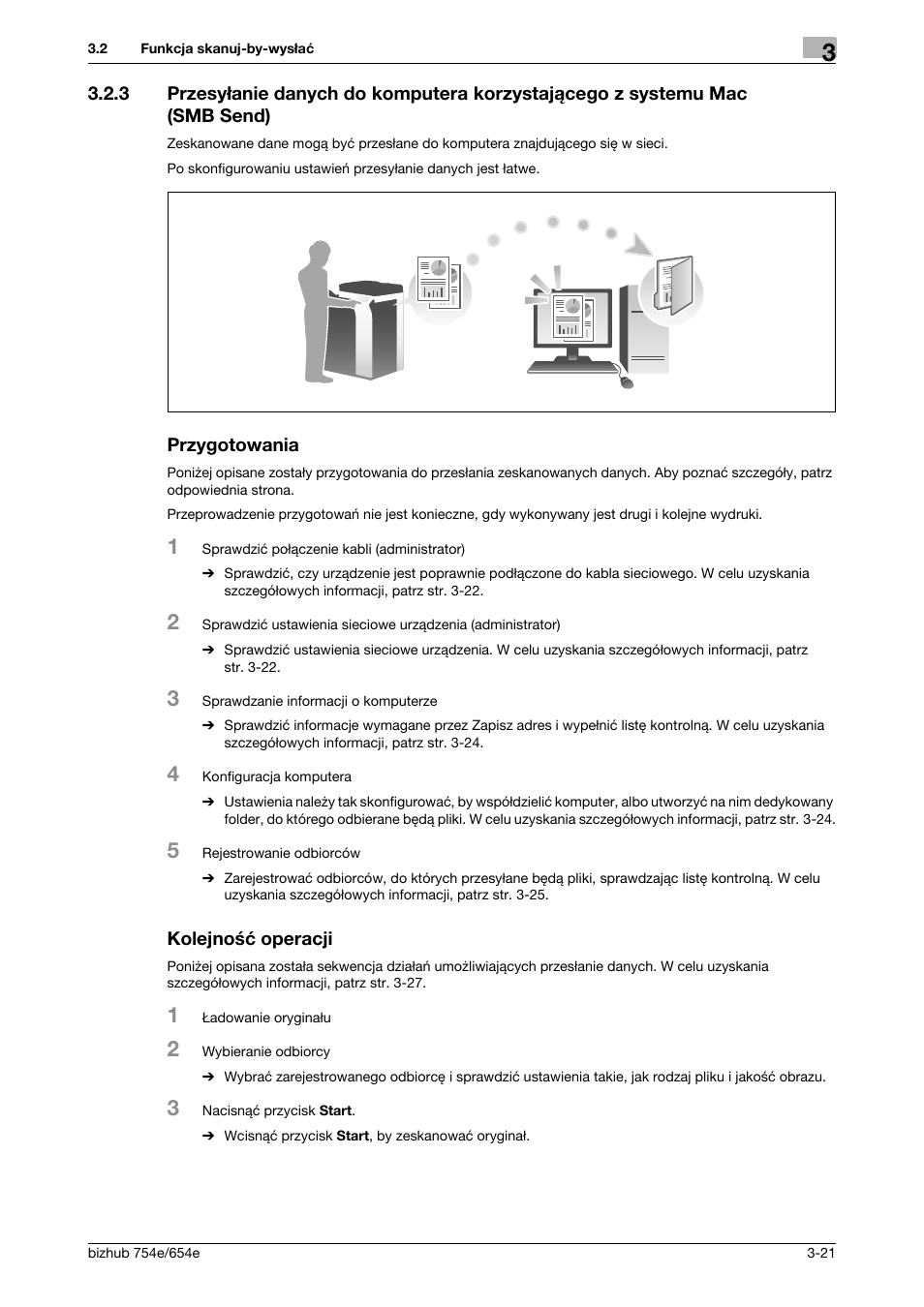 Przygotowania, Kolejność operacji | Konica Minolta bizhub 754e User Manual | Page 93 / 170