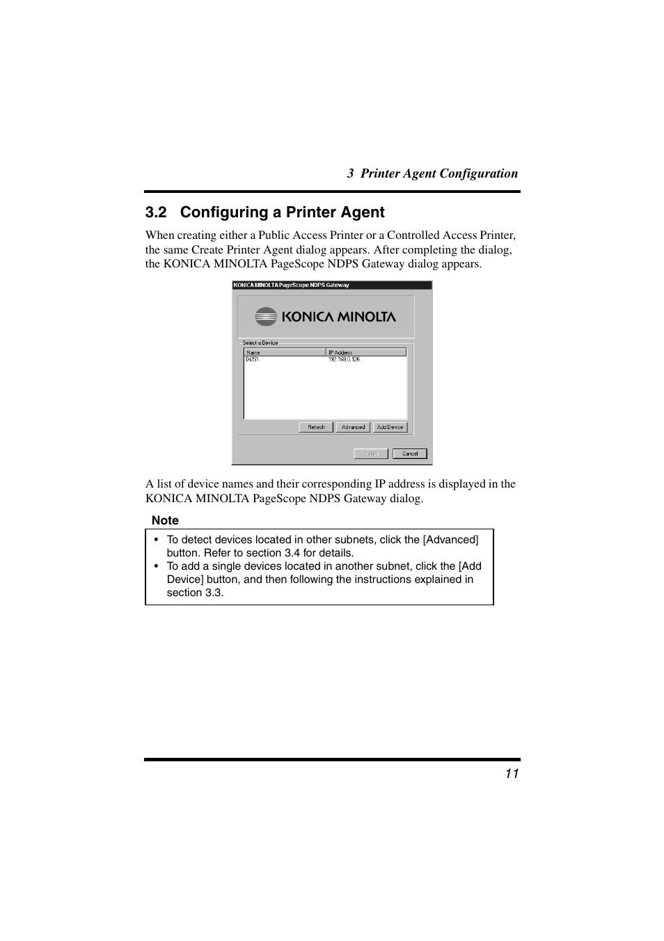 2 configuring a printer agent | Konica Minolta BIZHUB C30P User Manual | Page 18 / 47
