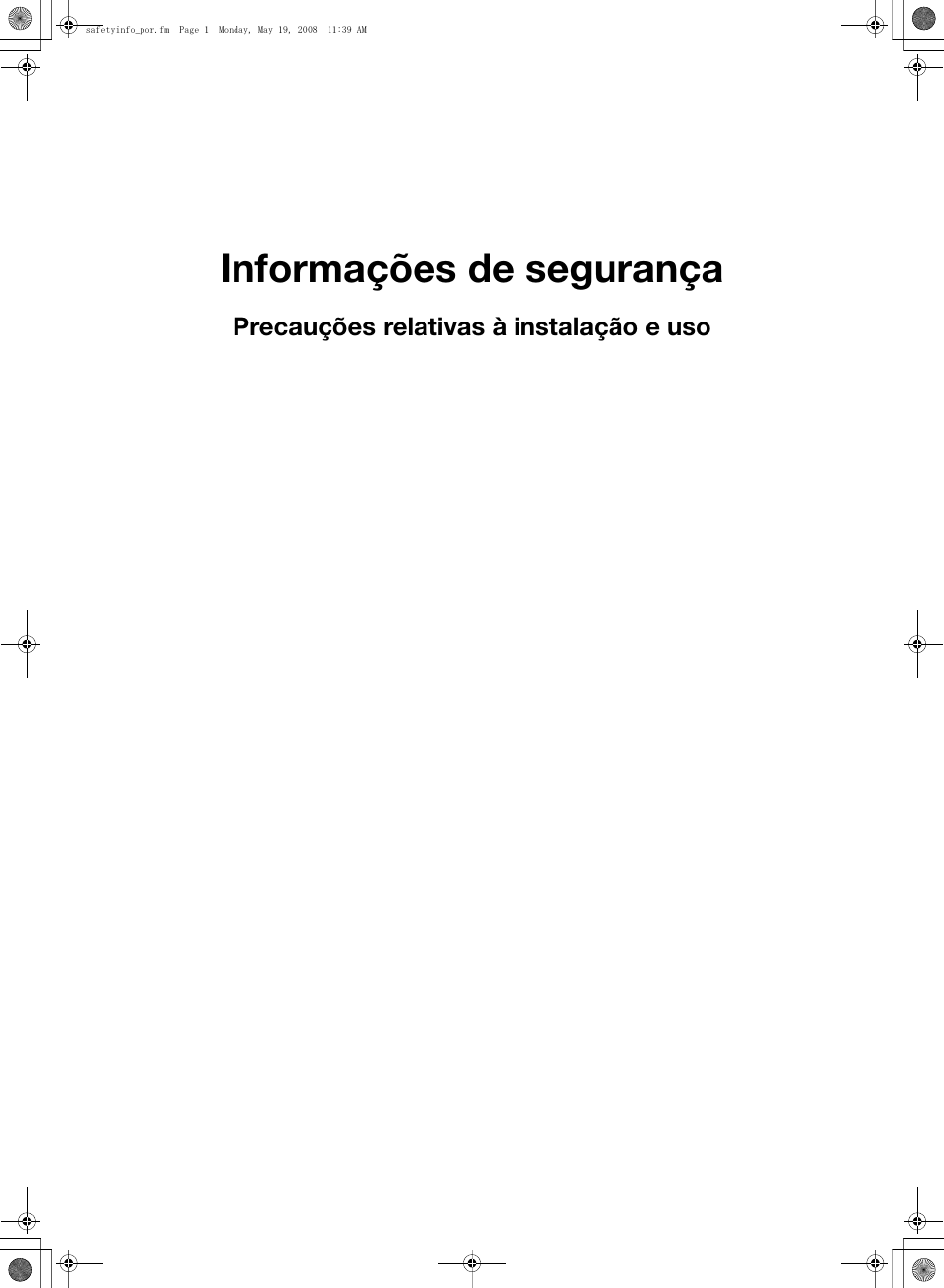 Safetyinfo_por.pdf, Informações de segurança | Konica Minolta bizhub PRO 1600P User Manual | Page 51 / 148