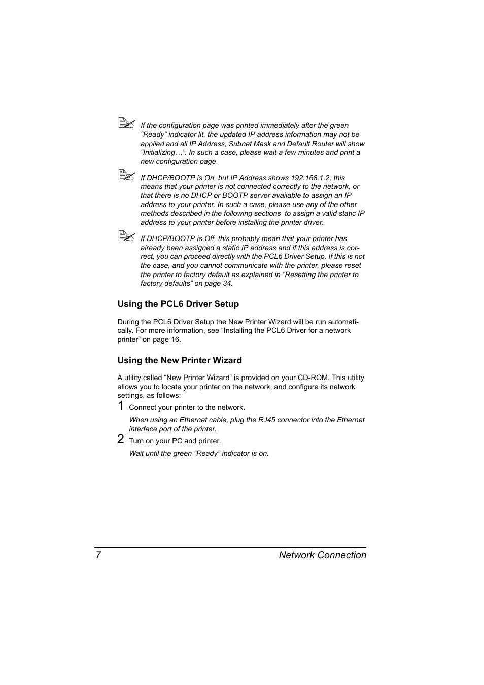 Using the pcl6 driver setup, Using the new printer wizard | Konica Minolta PagePro 1350EN User Manual | Page 14 / 112