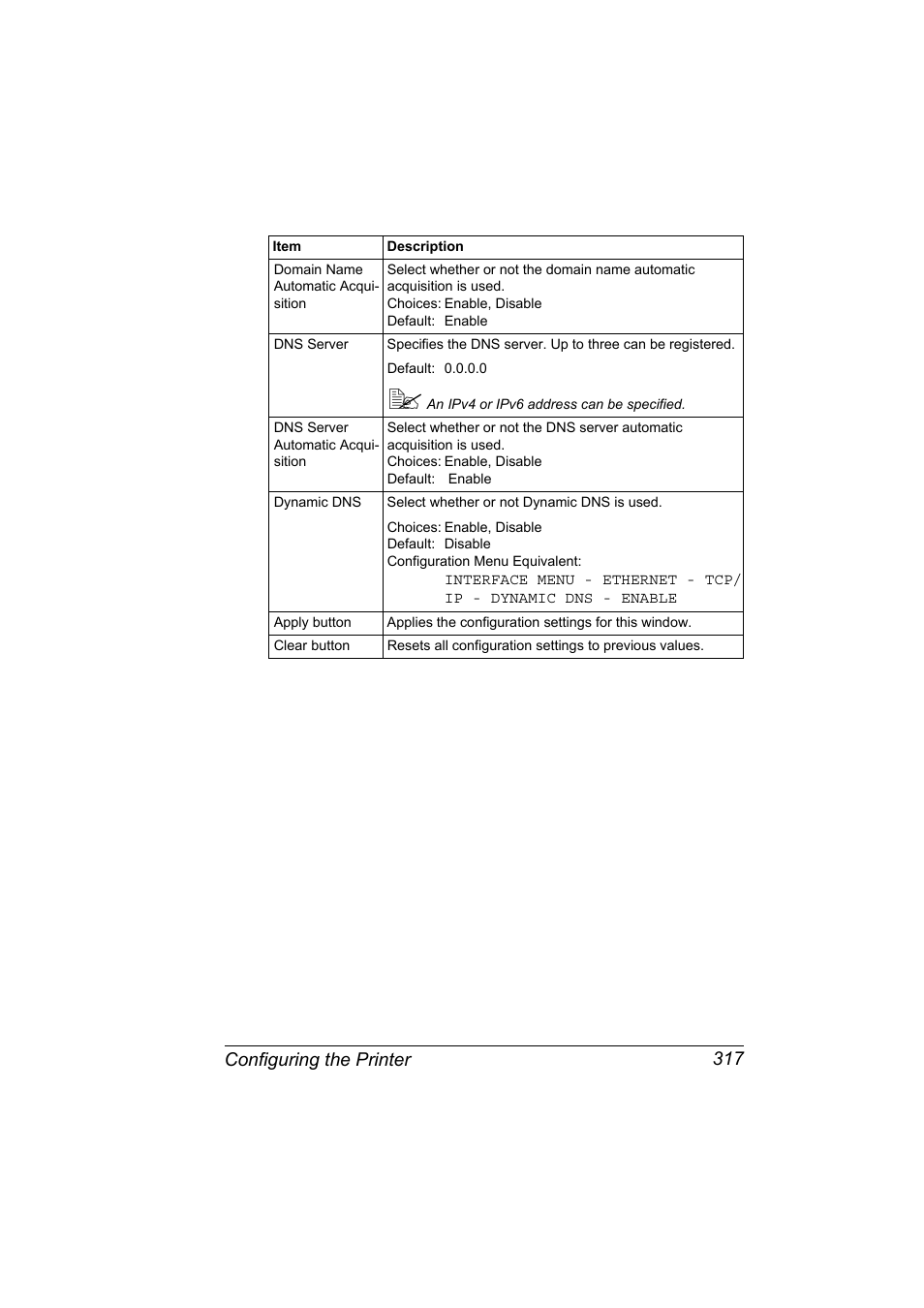 Configuring the printer 317 | Konica Minolta PagePro 5650EN User Manual | Page 335 / 394