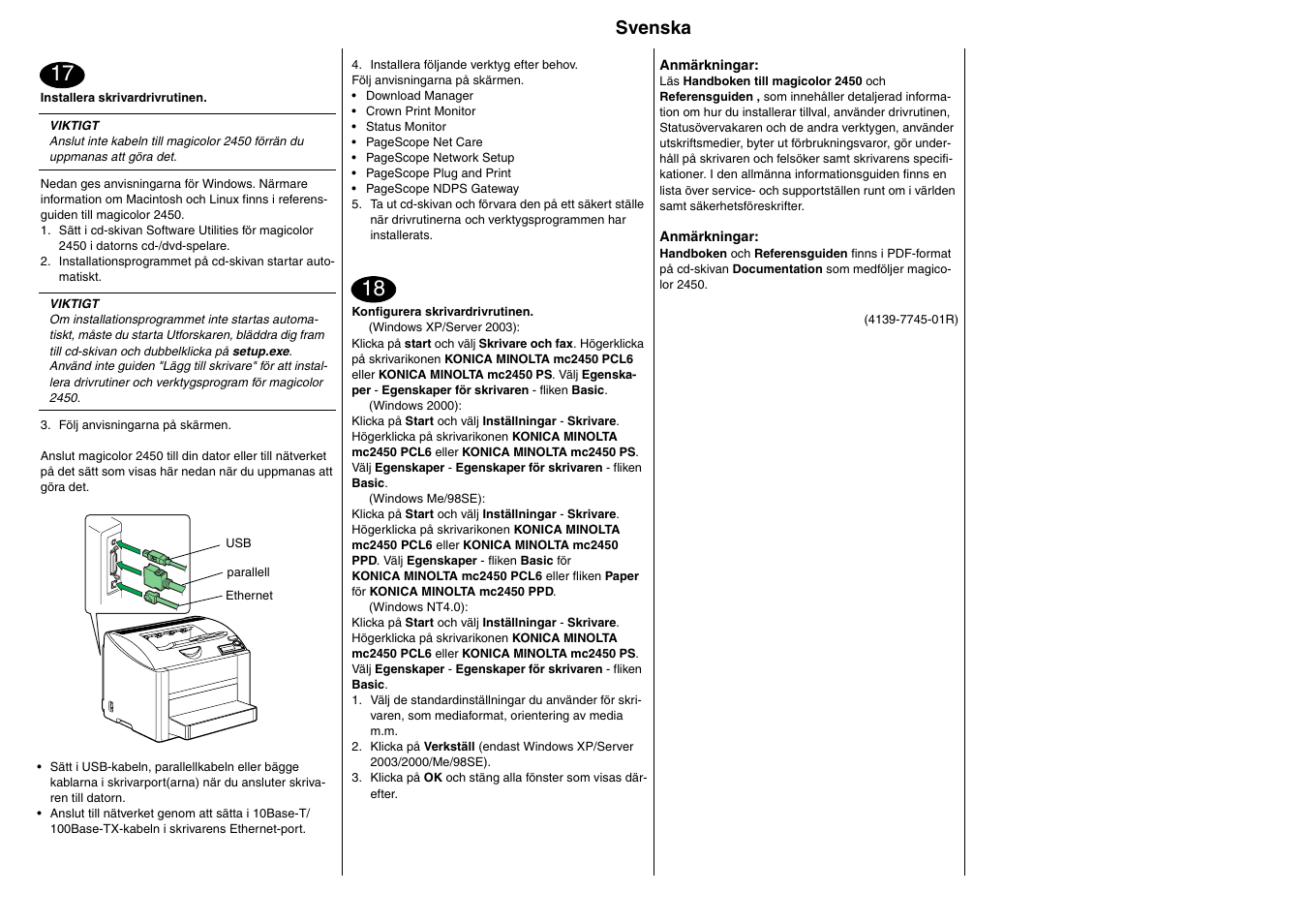 Konica Minolta Magicolor 2450 User Manual | Page 18 / 27