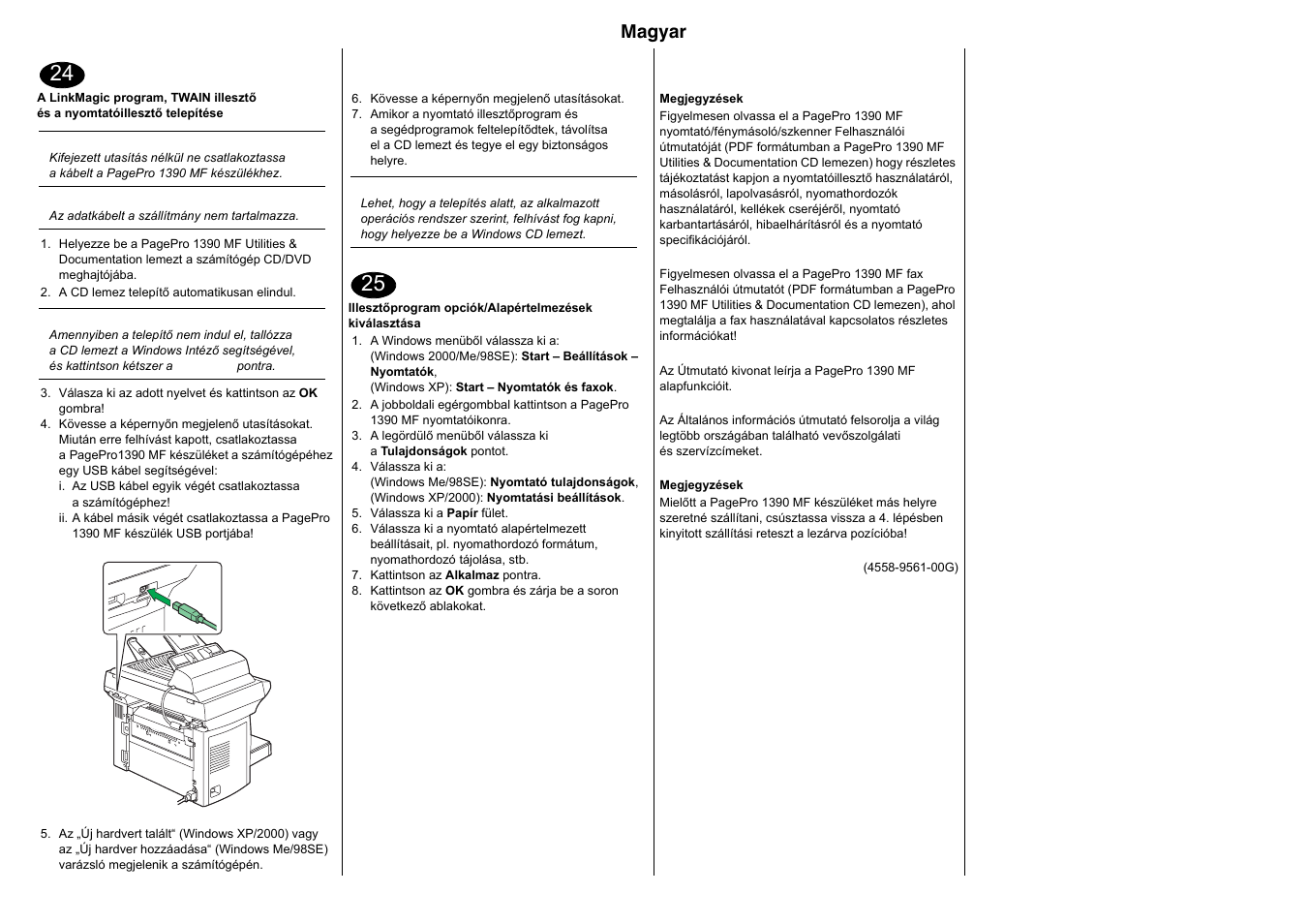 Magyar | Konica Minolta PagePro 1390MF User Manual | Page 15 / 28