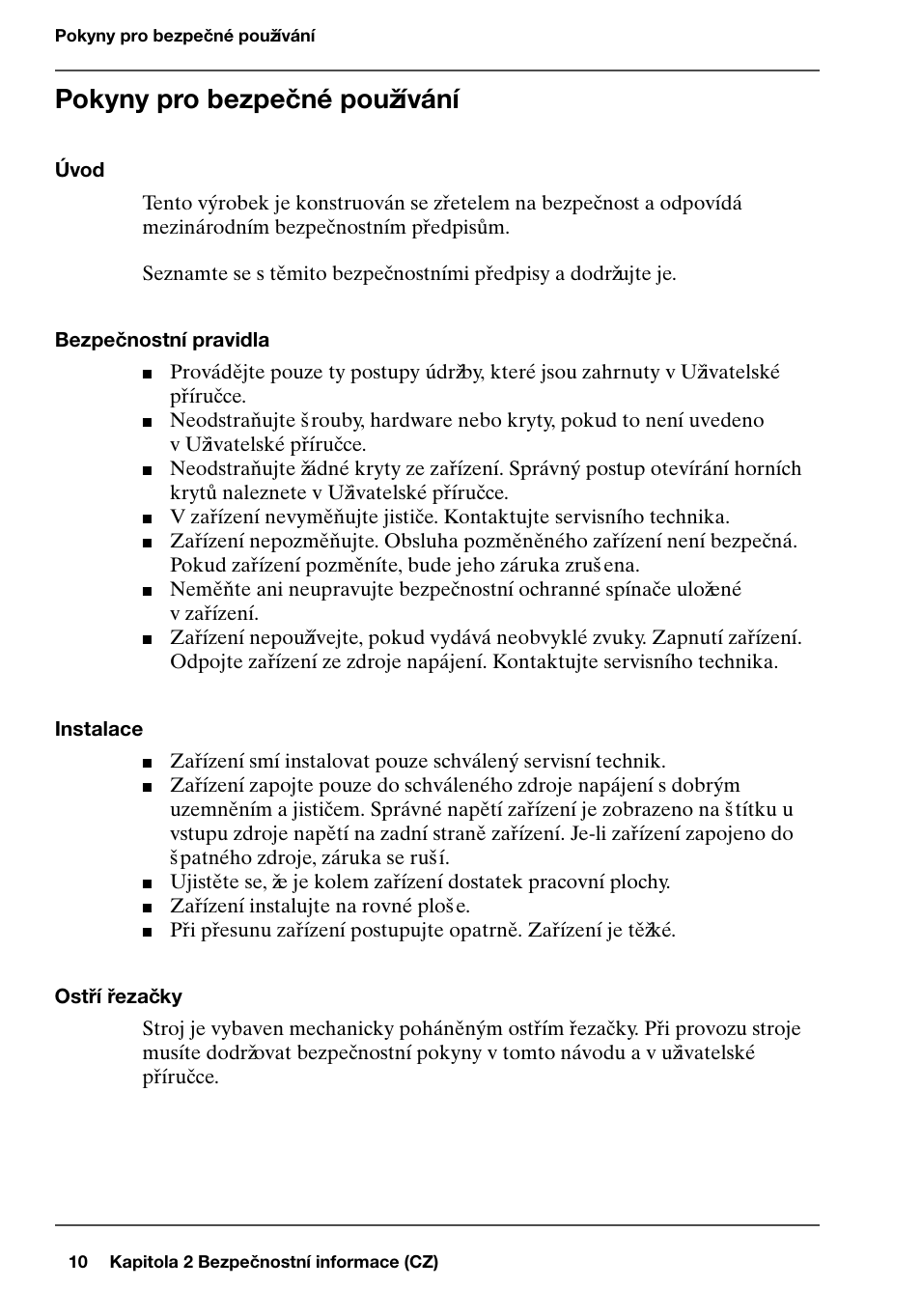 Pokyny pro bezpečné používání | Konica Minolta bizhub PRO 1600P User Manual | Page 10 / 84
