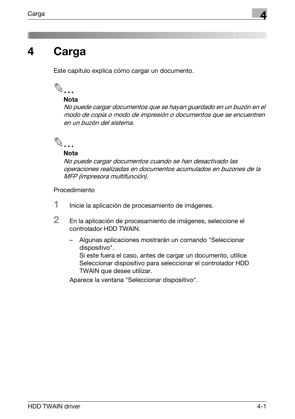 4 carga, Carga, 4carga | Konica Minolta bizhub PRO 1200 User Manual | Page 16 / 43