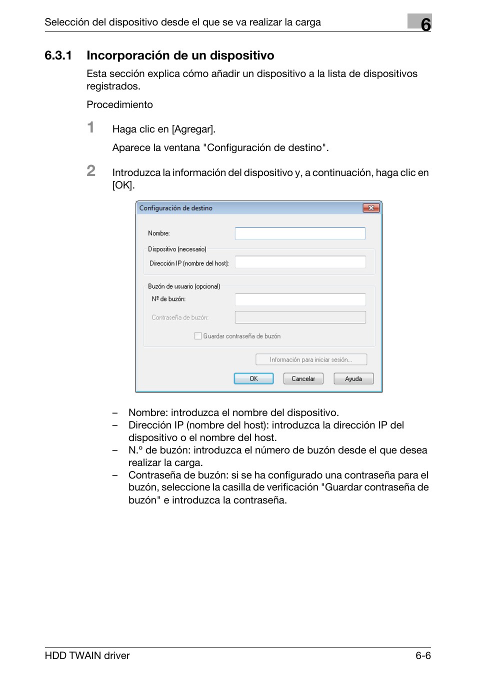 1 incorporación de un dispositivo, Incorporación de un dispositivo -6 | Konica Minolta bizhub PRO 1200 User Manual | Page 32 / 43