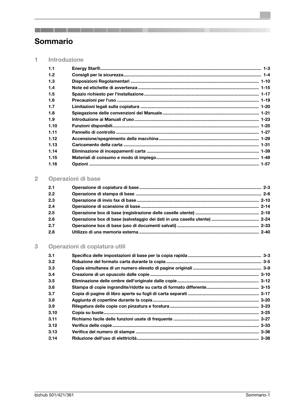 Konica Minolta bizhub 421 User Manual | Page 3 / 264