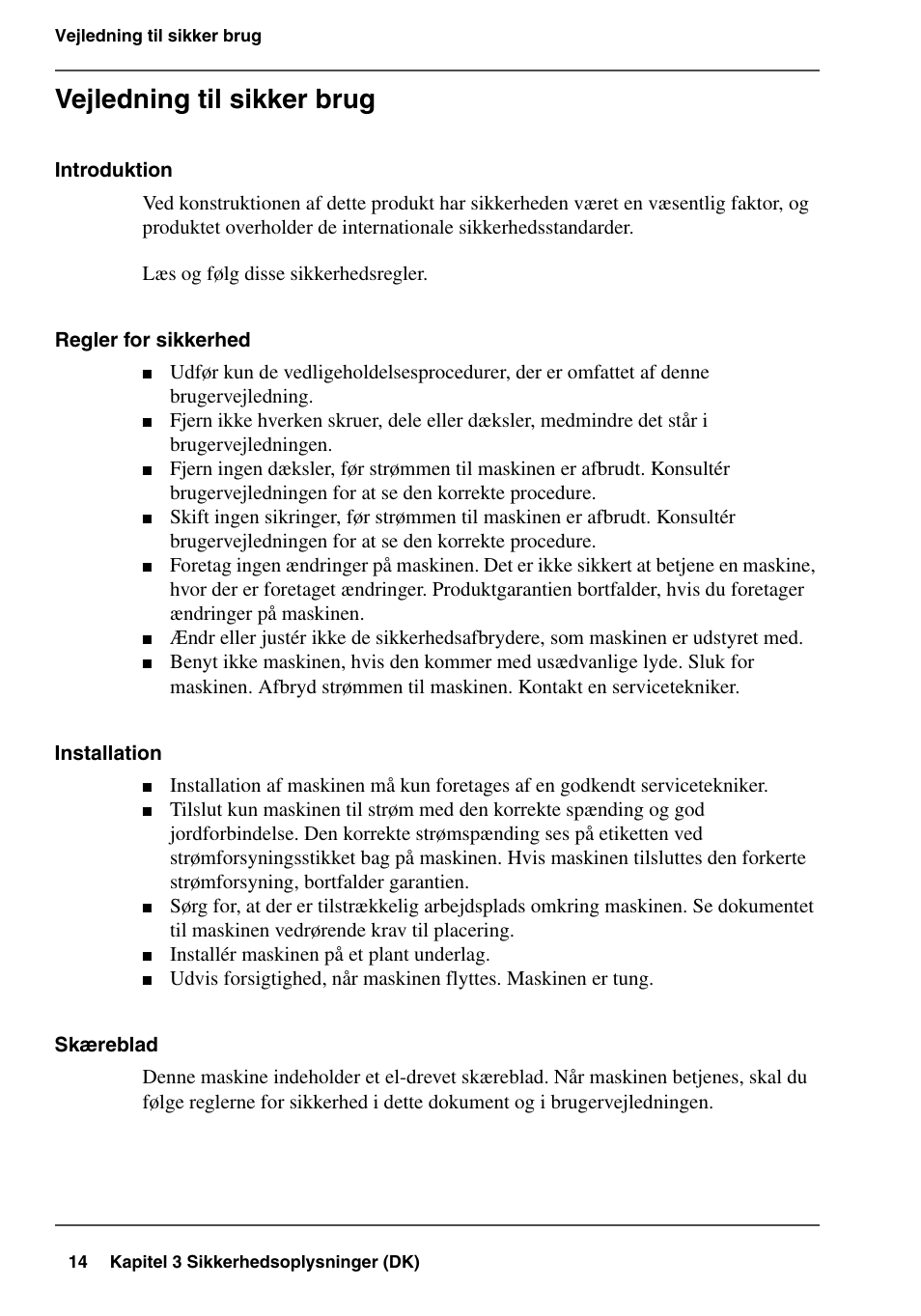 Vejledning til sikker brug | Konica Minolta bizhub PRO 2000P User Manual | Page 14 / 84