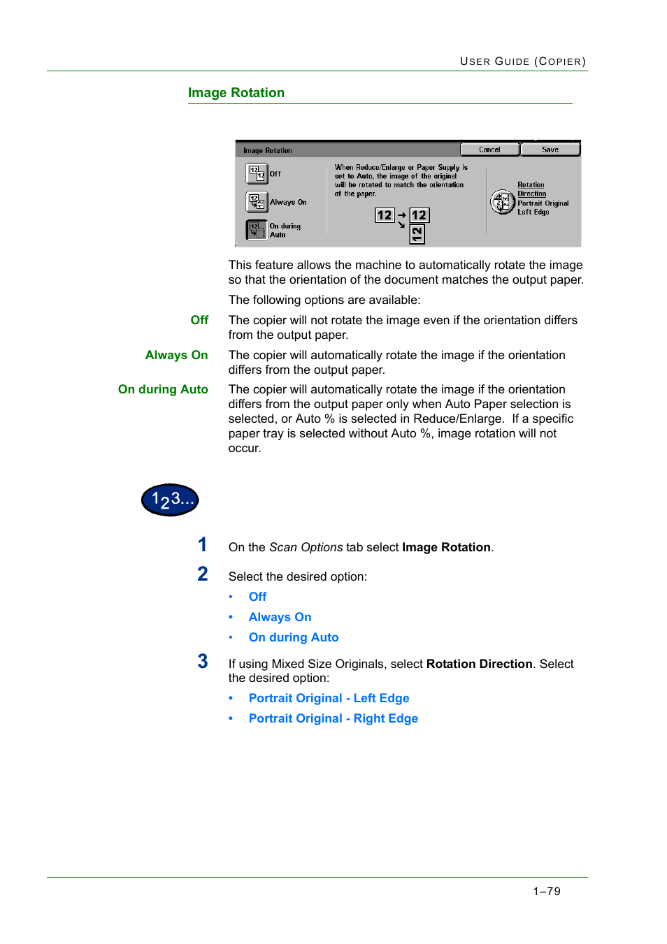 Image rotation, Image rotation 1-79, Image rotation 79 | Xerox WorkCentre M24-2780 User Manual | Page 121 / 441