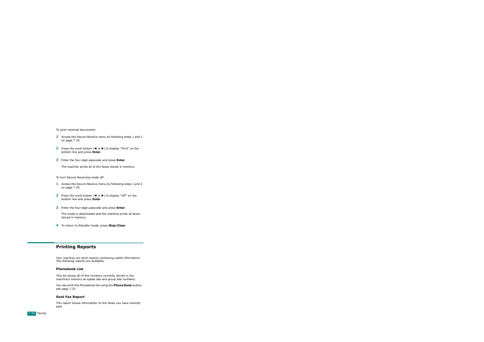 Printing reports | Xerox WorkCentre PE120-120i-3124 User Manual | Page 162 / 283