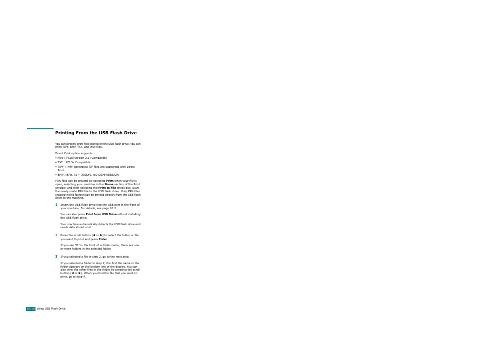 Printing from the usb flash drive | Xerox WorkCentre PE120-120i-3124 User Manual | Page 224 / 283