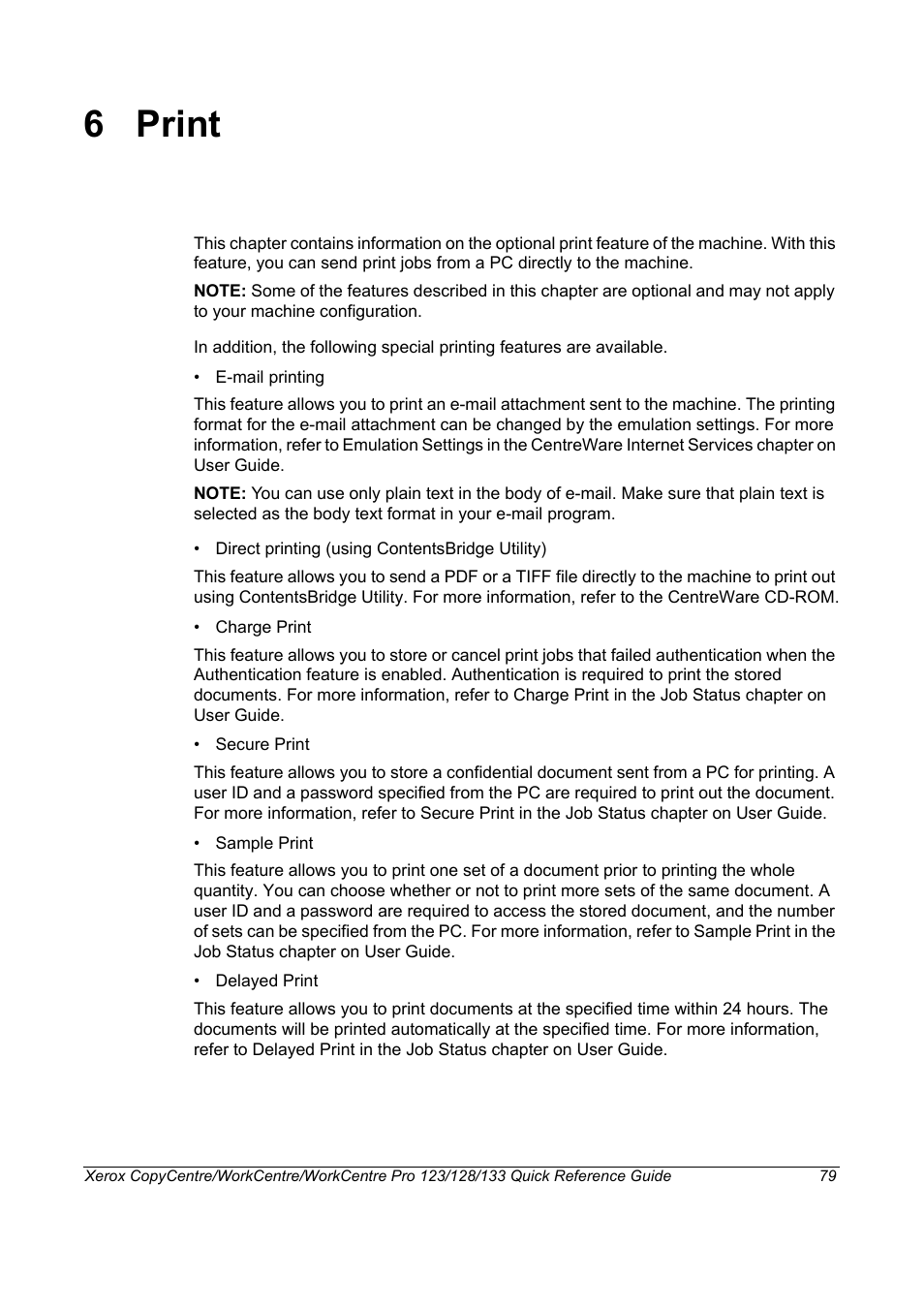 6 print, Print | Xerox WorkCentre M123-M128-3048 User Manual | Page 80 / 115