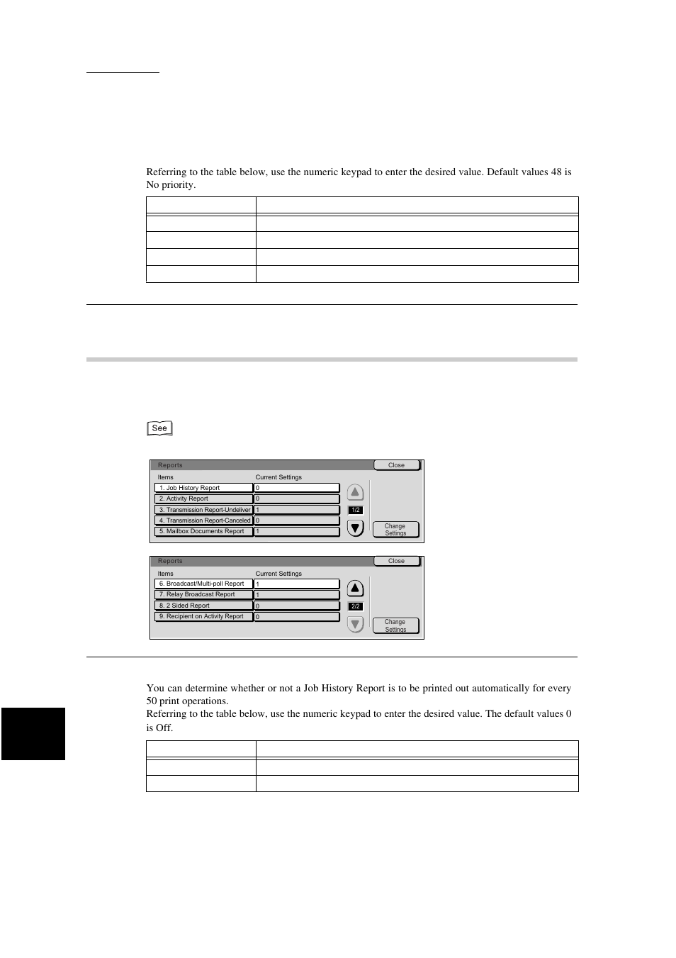 Reports, 4 reports” (p. 184) | Xerox WorkCentre M24-3946 User Manual | Page 208 / 332