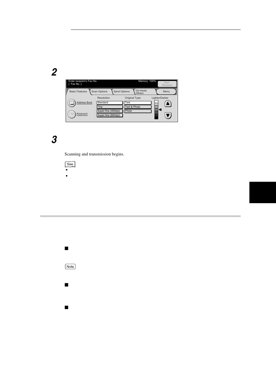 Dtmf (dual tone multi frequency) method, Display the fax screen | Xerox WorkCentre M24-3946 User Manual | Page 79 / 332