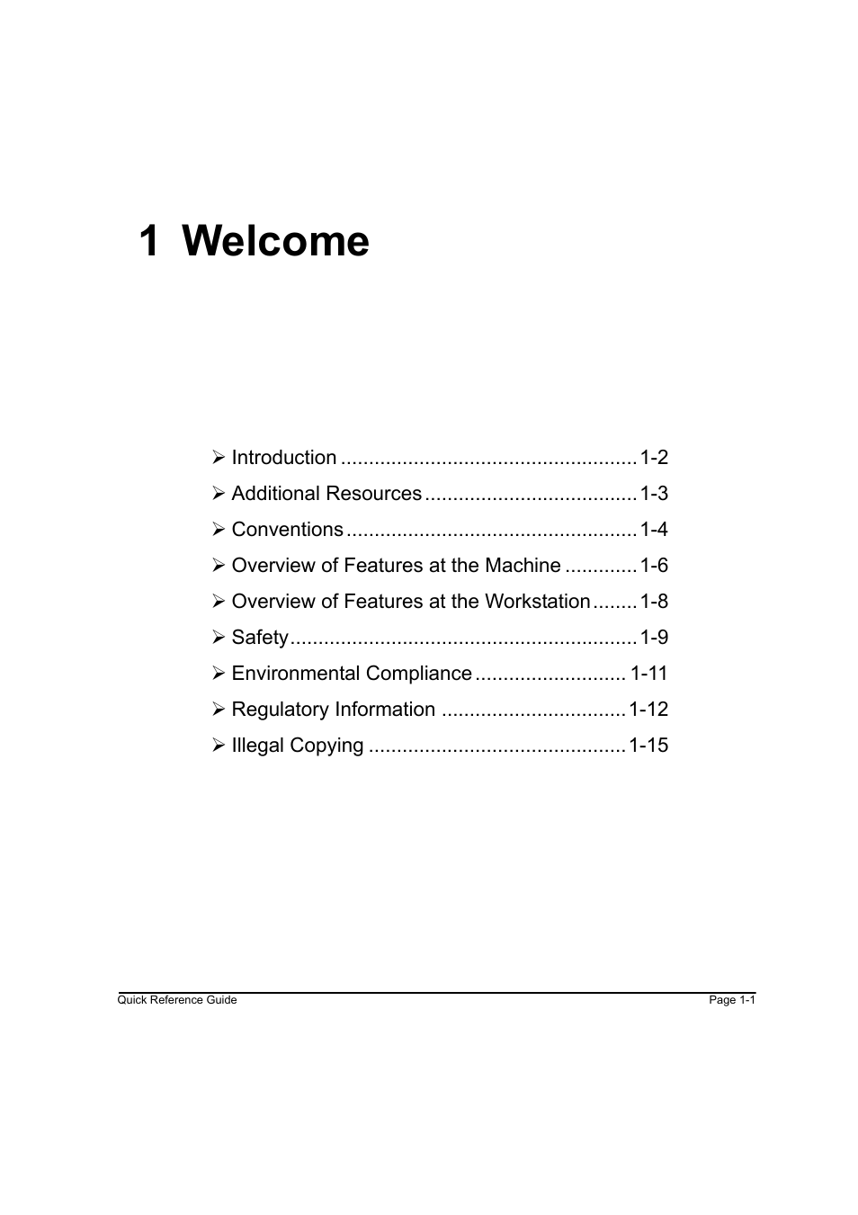 1 welcome, 1 welcome -1 | Xerox WorkCentre M165-M175-3093 User Manual | Page 9 / 196