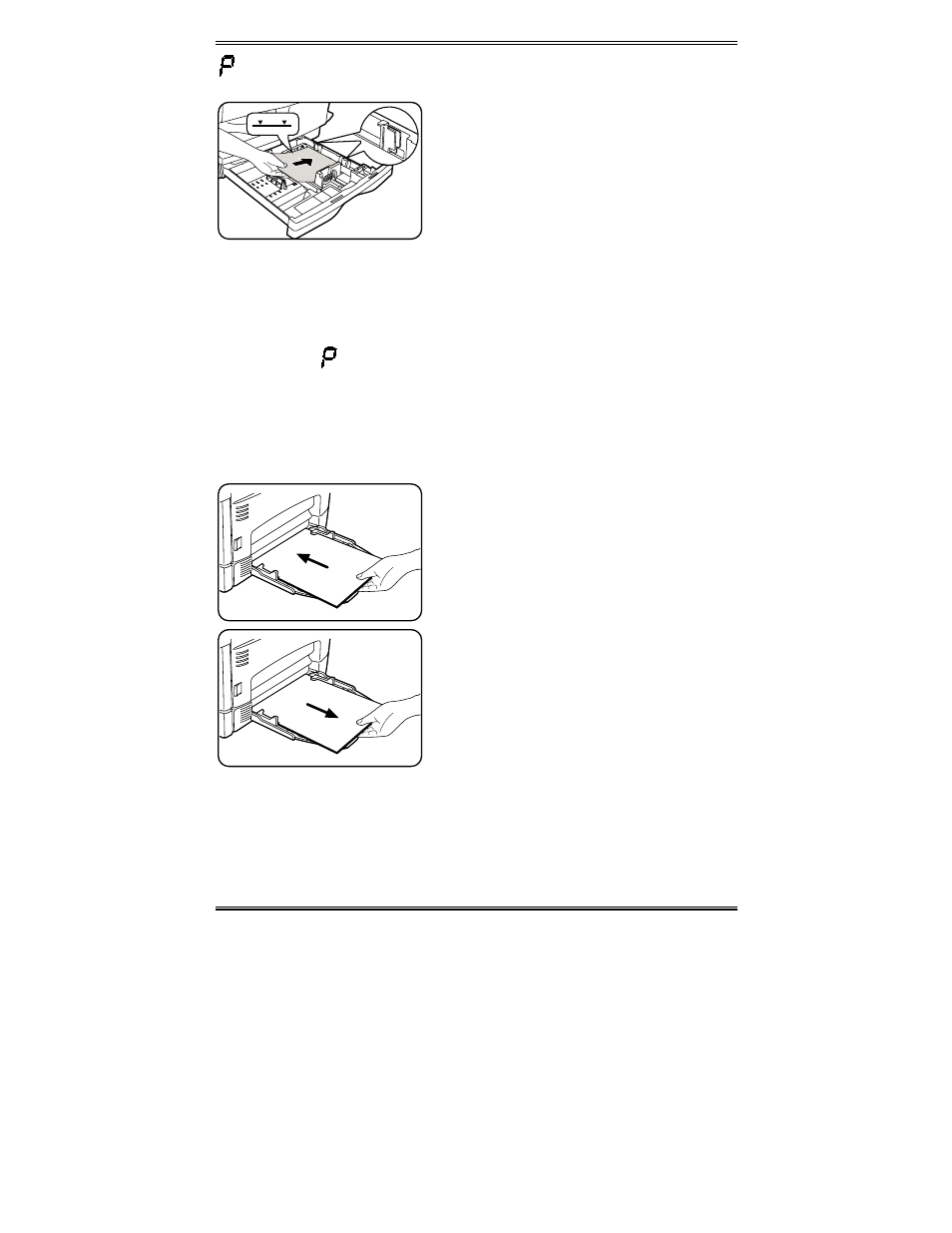 Loading paper, Flashing p, Flashing | Xerox WorkCentre XD103f Digitaler Kopierer - Laserdrucker-10252 User Manual | Page 23 / 63