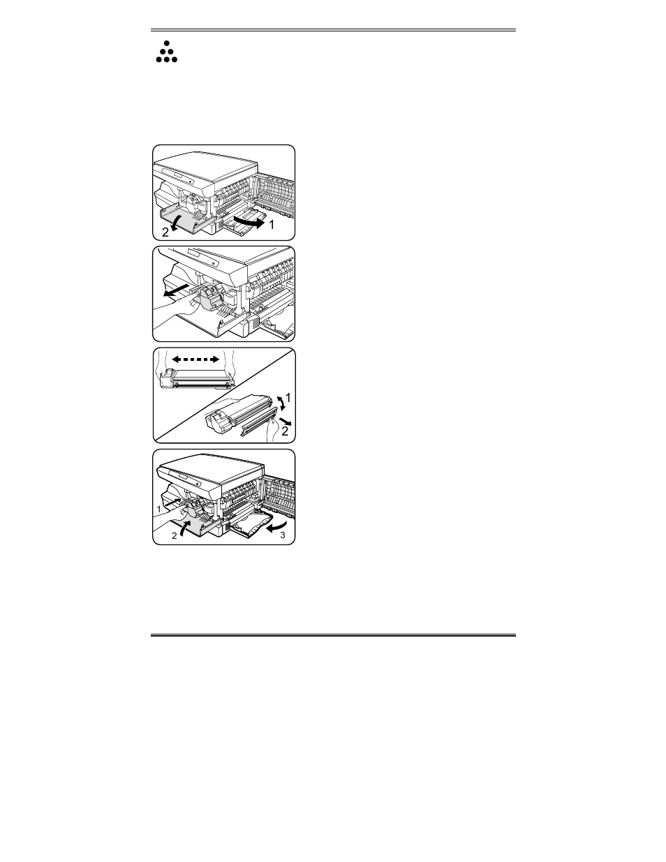 Toner cartridge replacement | Xerox WorkCentre XD103f Digitaler Kopierer - Laserdrucker-10252 User Manual | Page 47 / 63