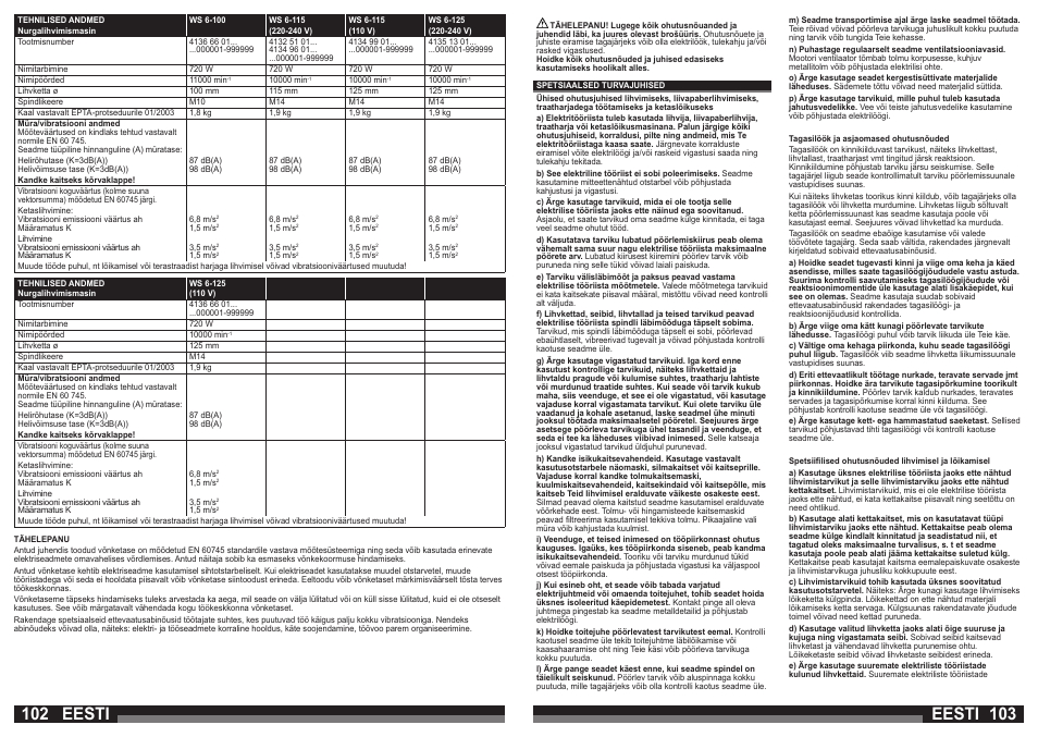 AEG WS 21-230 E User Manual | Page 52 / 67
