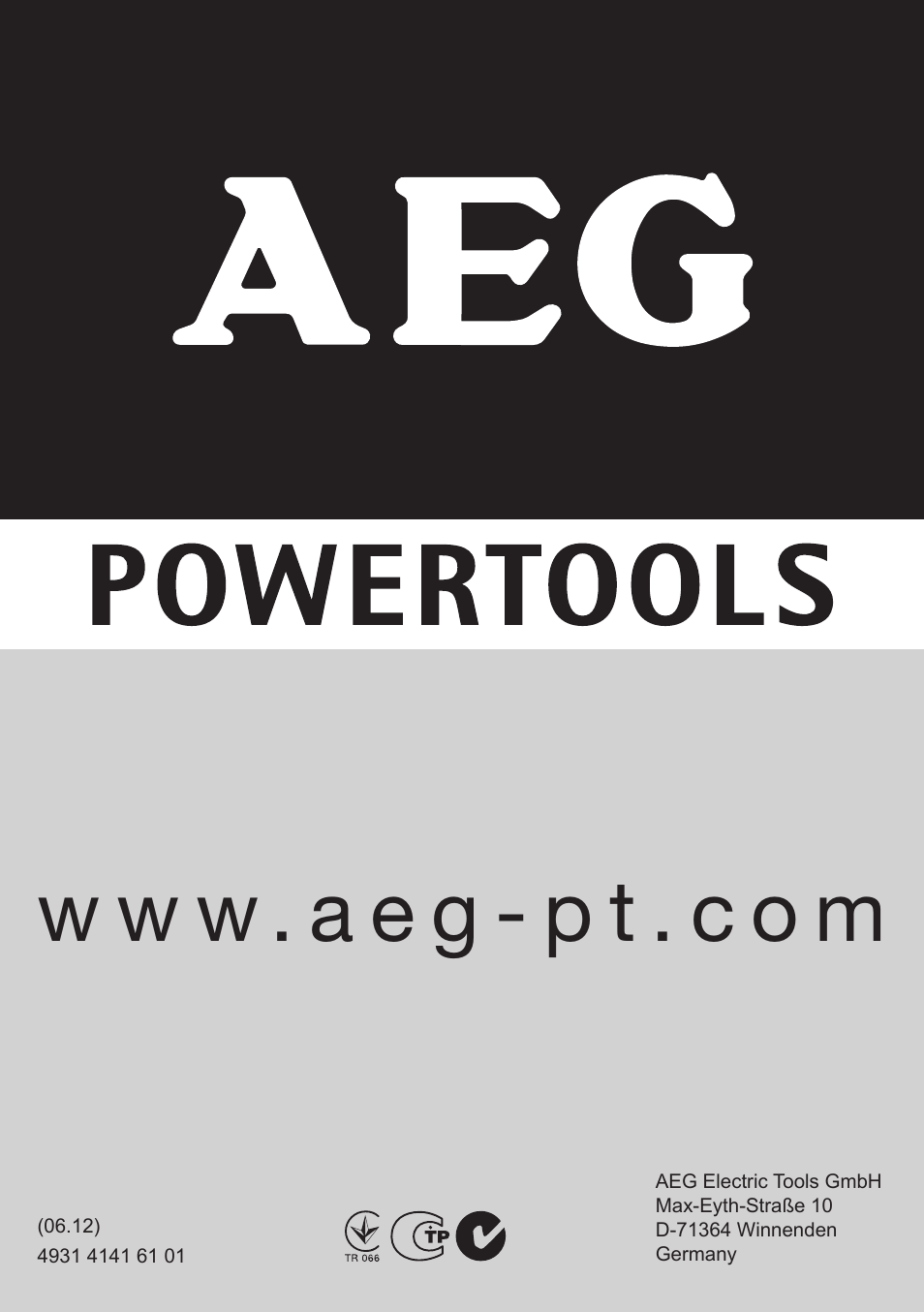 W w w . a e g - p t . c o m | AEG WS 21-230 E User Manual | Page 67 / 67