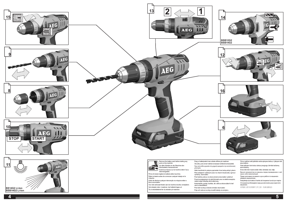 AEG BSB 14 G User Manual | Page 3 / 37