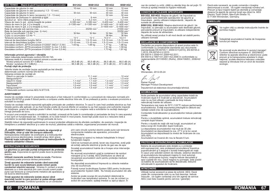 România | AEG BSB 14 G User Manual | Page 34 / 37