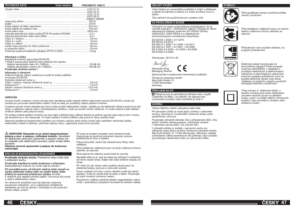 Česky | AEG PN 3500 User Manual | Page 24 / 40