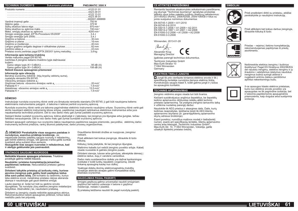 Lietuviškai | AEG PN 3500 User Manual | Page 31 / 40