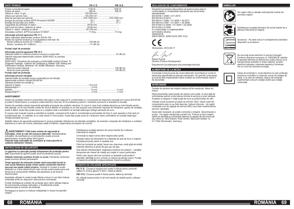 România | AEG PN 11 E User Manual | Page 35 / 41
