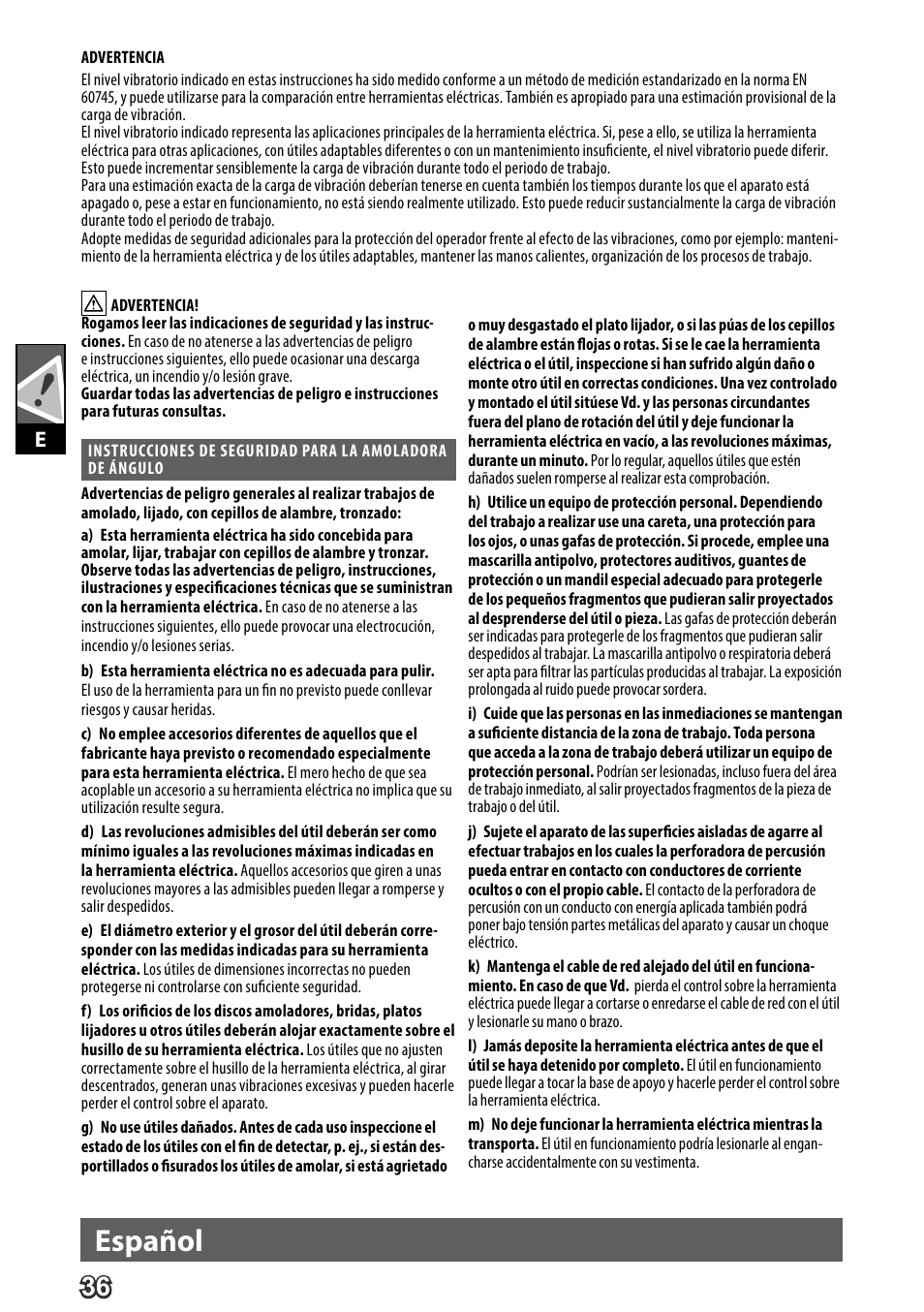 Deutsch, Español | AEG WS 24-230 User Manual | Page 38 / 154