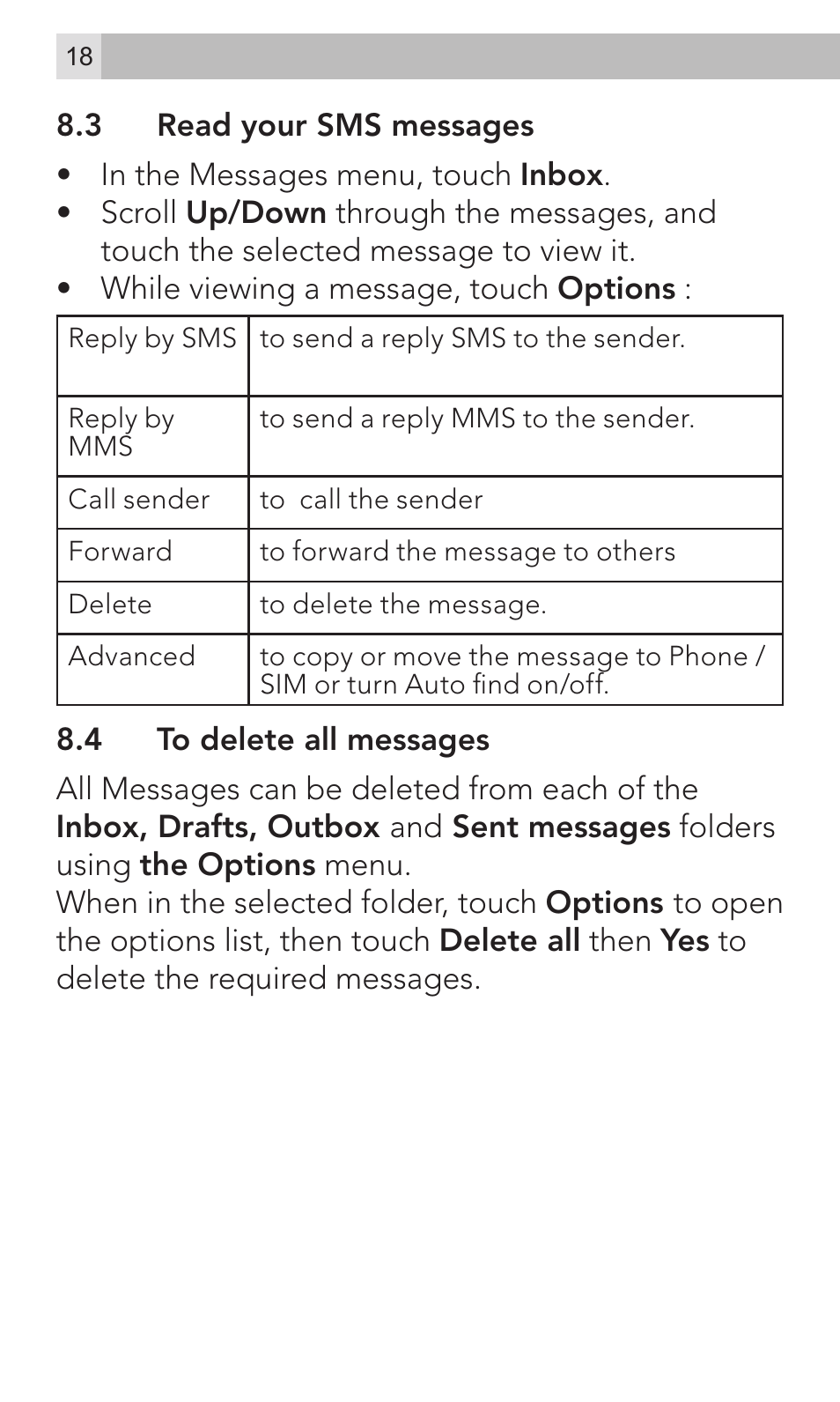 AEG Voxtel M800 User Manual | Page 18 / 48