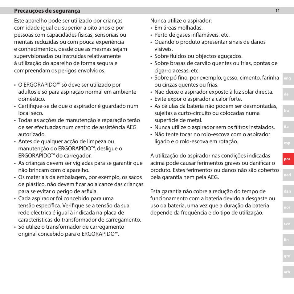 AEG AG3011 User Manual | Page 11 / 48