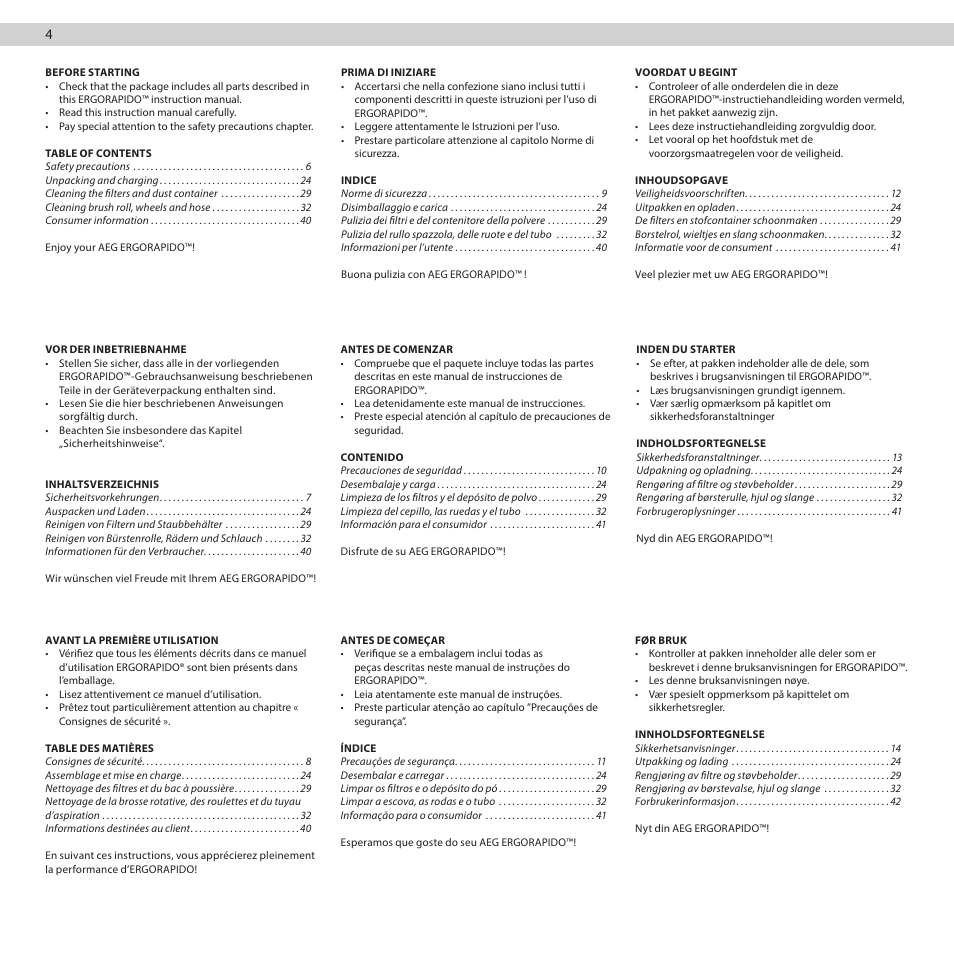 AEG AG3011 User Manual | Page 4 / 48