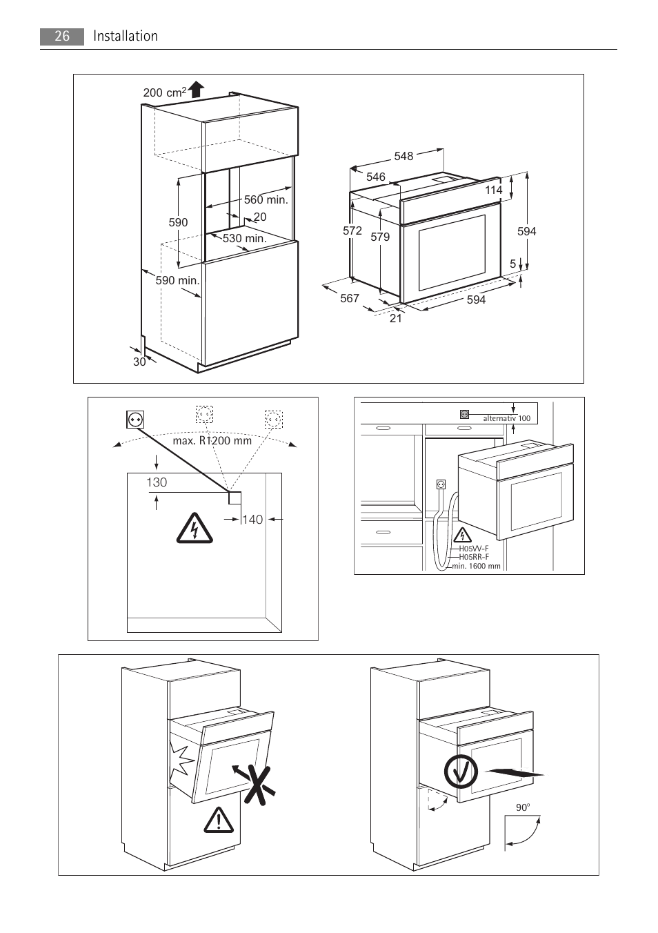 26 installation | AEG BP8715001M User Manual | Page 26 / 32