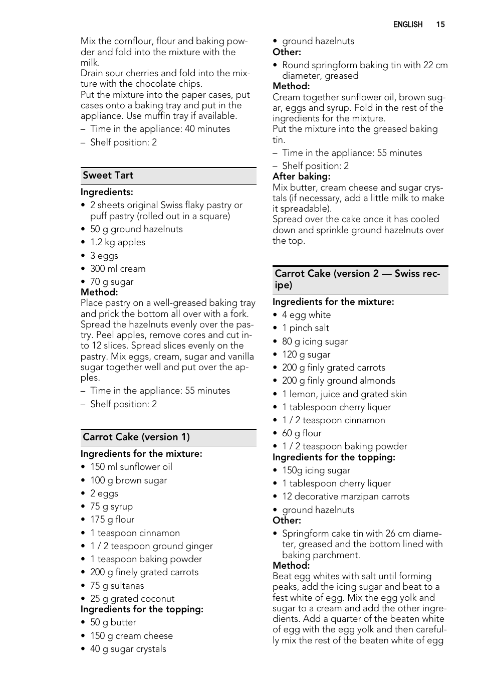 AEG KE8404021M User Manual | Page 15 / 28
