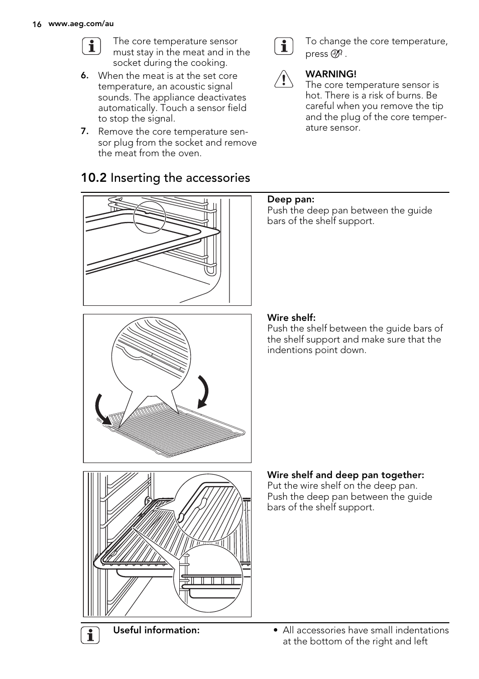 2 inserting the accessories | AEG KE8404021M User Manual | Page 16 / 44