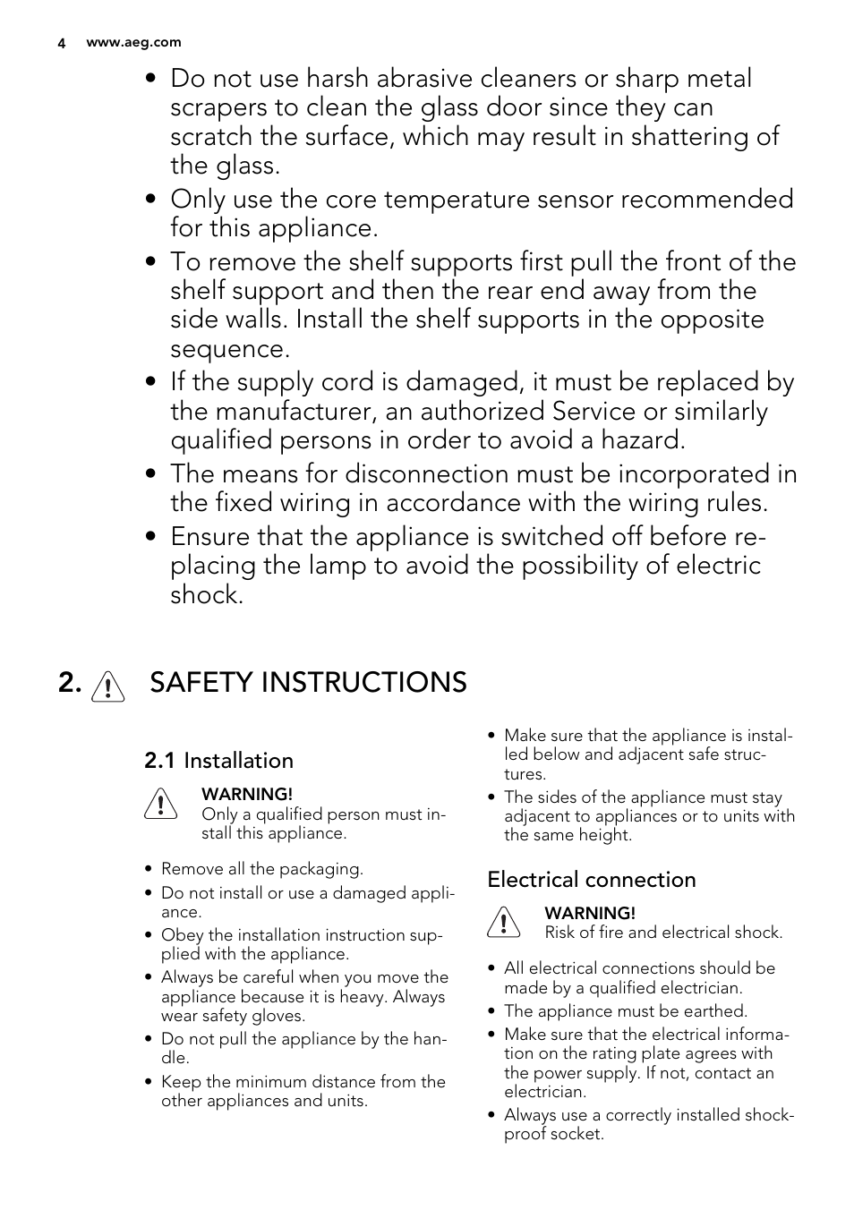 Safety instructions | AEG BP7304021M User Manual | Page 4 / 40