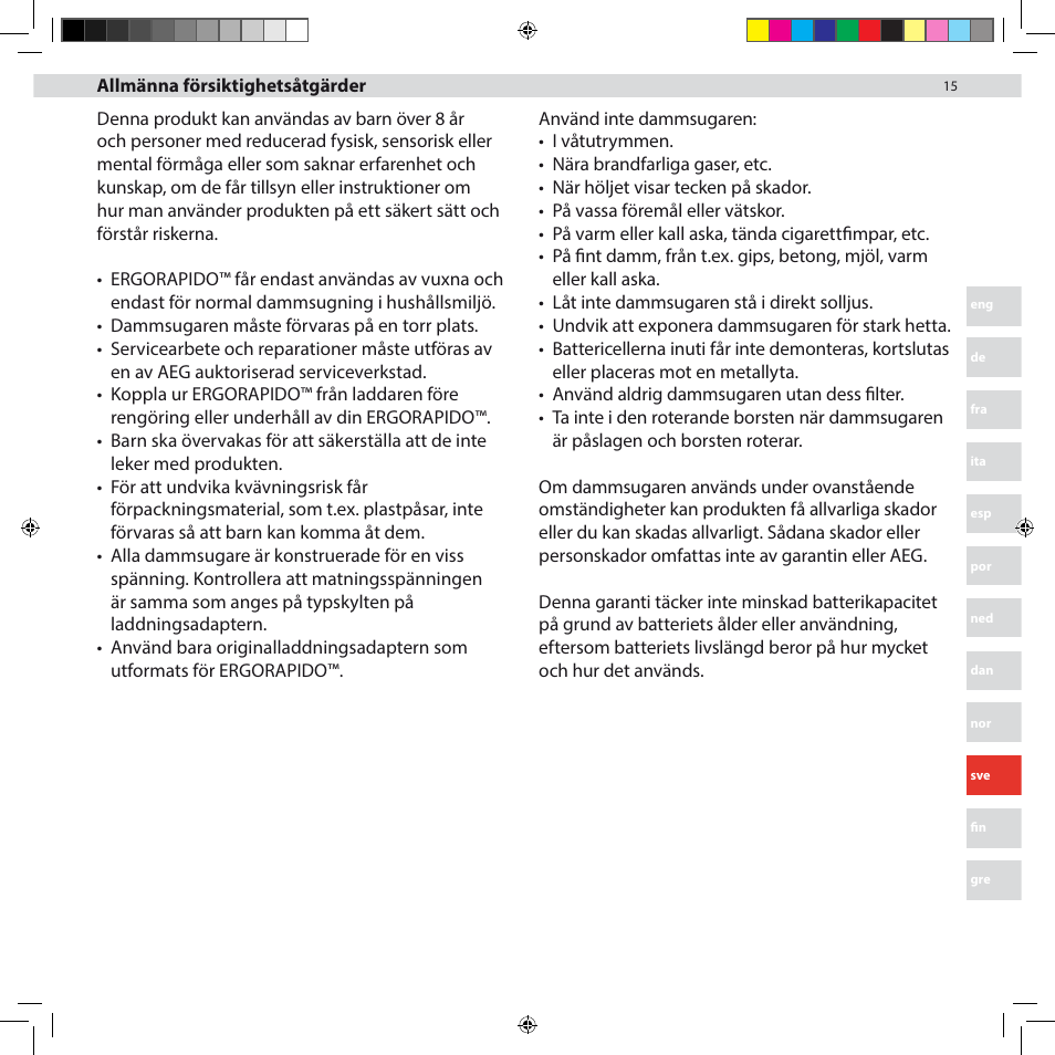 AEG AG3002 User Manual | Page 15 / 44