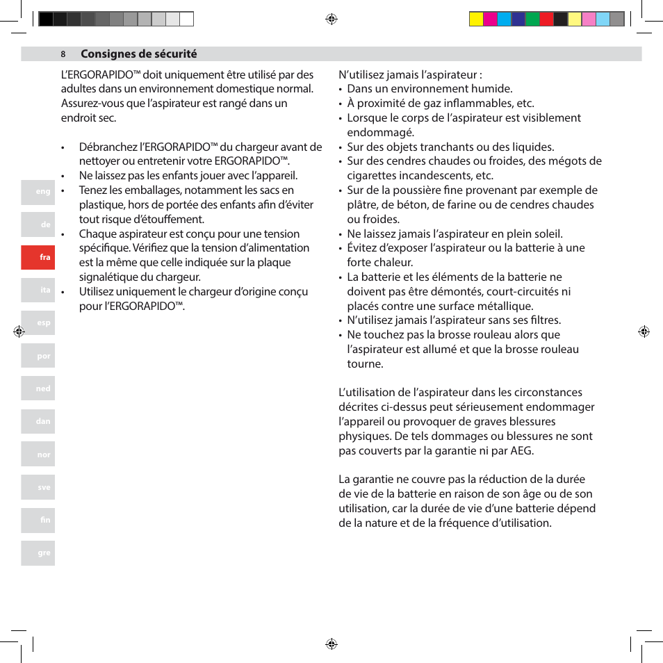 AEG AG3002 User Manual | Page 8 / 44