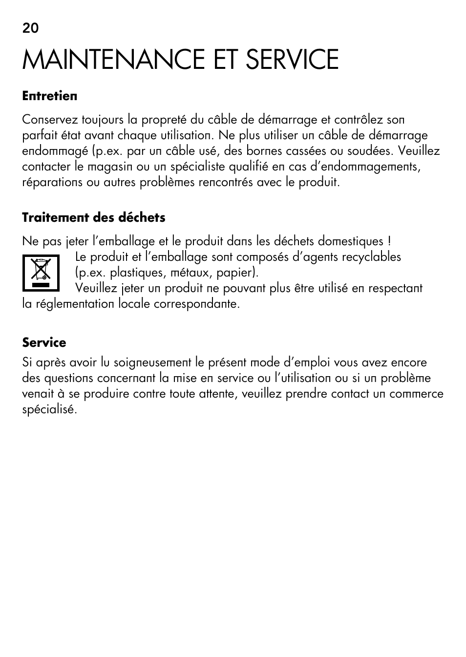 Maintenance et service | AEG S User Manual | Page 20 / 40