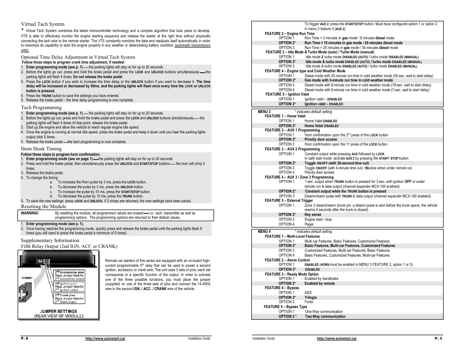 Virtual tach system, Tach programming | Autostart AS-3372 TW-FM User Manual | Page 3 / 4