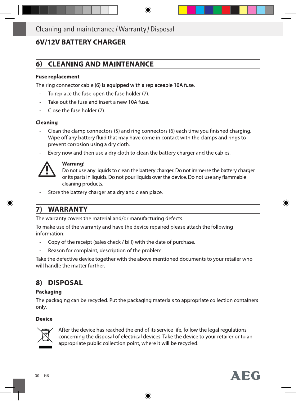 AEG Charging Unit LP Plus User Manual | Page 29 / 87
