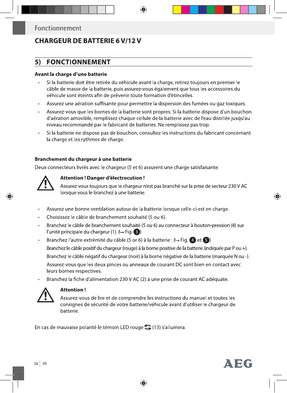 Fonctionnement | AEG Charging Unit LP Plus User Manual | Page 37 / 87